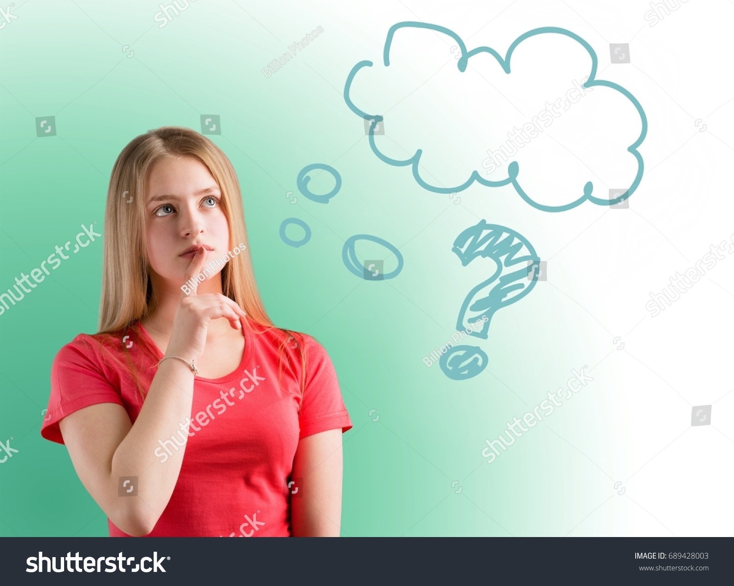 Woman thinking about a support question